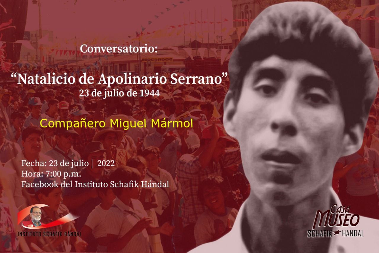 Casa Shafik e Instituto Schafik Hándal invitan al Conversatorio «Apolinario Serrano»
