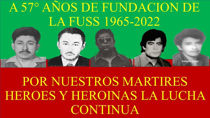 A 57 años de la fundación de la Federación Unitaria Sindical de El Salvador.