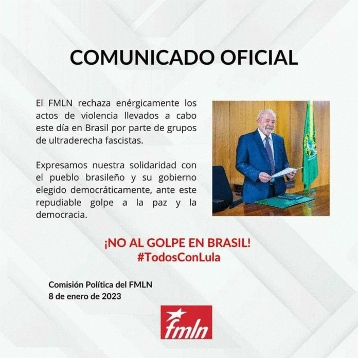 Comunicado del FMLN sobre situación en Brasil.